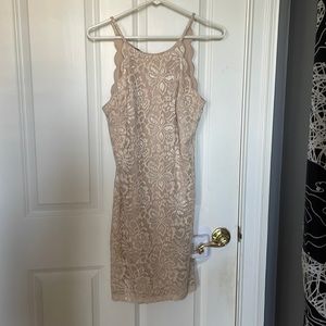 Formal Dress Sparkly Cream WORN ONCE